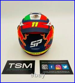 Sergio Checo Perez signed F1 1/2 Scale Helmet 2021 Red Bull Racing F1