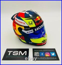 Sergio Checo Perez signed F1 1/2 Scale Helmet 2021 Red Bull Racing F1