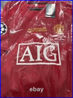 Signed 2008 Man Utd CL Shirt Signed. By Ronaldo Beckett Authenticated
