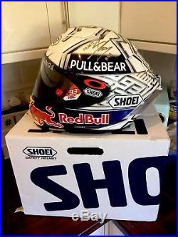 Signed 2017 Marc Marquez Shoei X-spirit 3 Hand Painted Helmet. Stunning