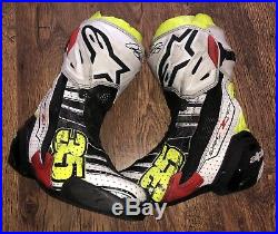 Signed 2019 Cal Crutchlow Alpinestars Motogp Personalised Race Used Boots. Rare