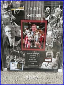 Signed Alex Ferguson Man United Framed Picture Autograph Memorabilia