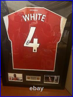 Signed And Framed Arsenal Shirt, Ben White Signed And Framed Shirt With COA