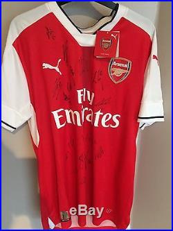 Signed Arsenal Shirt 16/17 COA Certificate