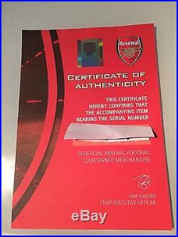 Signed Arsenal Shirt 16/17 COA Certificate