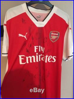 Signed Arsenal Shirt 16/17 With COA Won In comp
