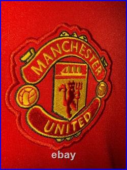 Signed Authentic Ashley Young Manchester United Shirt Red, Medium 2014-2015