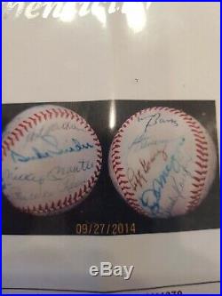 Signed Auto Baseball Mickey Mantle, Joe DiMaggio, Mays, Musial, Rose, Banks JSA