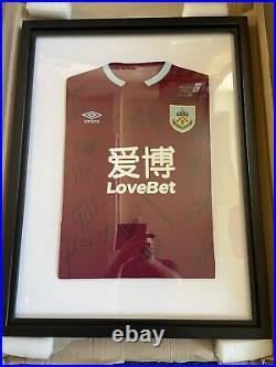 Signed Burnley Shirt. Signed by the 2021/22 Squad. Brand New. FRAMED
