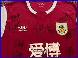 Signed Burnley Shirt. Signed by the 2021/22 Squad. Brand New. FRAMED