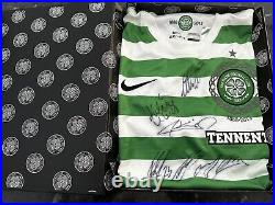 Signed Celtic Football Shirt In Presentation Box 2013 Season