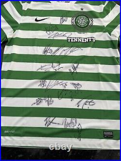 Signed Celtic Football Shirt In Presentation Box 2013 Season