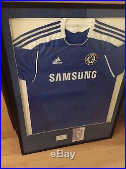 Signed Chelsea CFC Framed Football Shirt Champions League Winners 2012