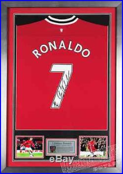 Signed Cristiano Ronaldo Framed Manchester United Shirt
