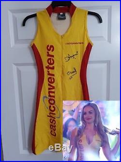 Signed Darts Walk On Girls Charlotte Wood Daniella Allfree Shirt Fancy Dress PDC