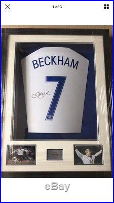 Signed David Beckham England Canvas with COA