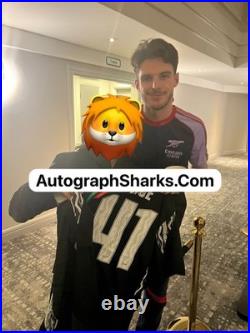 Signed Declan Rice Arsenal FC 2024/25 Autographed Home Shirt with COA & Proof