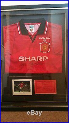 Signed Eric Cantona 1996 Cup Final Man United Shirt with Cert of Authenticity
