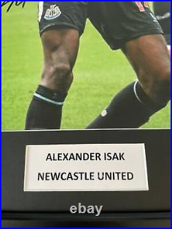 Signed Framed Alexander Isak Newcastle United Autograph Photo Sweden Sociedad