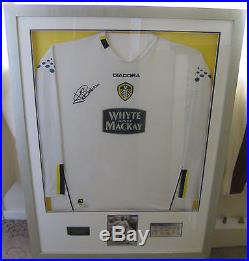 Signed Framed Autograph Lucas Radebe Testimonial Leeds United Football Shirt +
