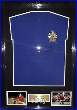 Signed Framed Manchester United Retro Shirt By George Best 1968 Away
