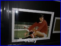 Signed Framed Manchester United Retro Shirt By George Best Northern Ireland