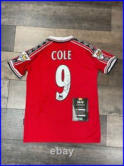 Signed Framed Manchester United Shirt 1999 Andy Cole