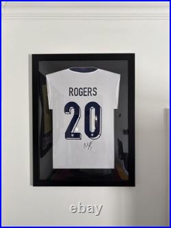 Signed & Framed Morgan Rogers 2024 England Shirt With COA