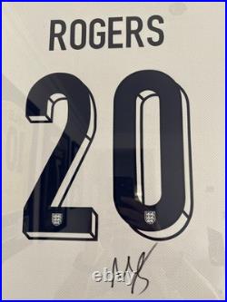 Signed & Framed Morgan Rogers 2024 England Shirt With COA