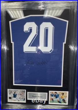 Signed Framed Paolo Rossi Italy Shirt Juventus World Cup