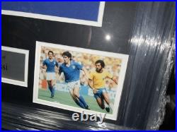 Signed Framed Paolo Rossi Italy Shirt Juventus World Cup