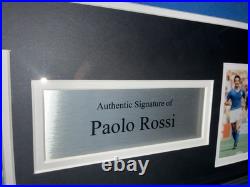 Signed Framed Paolo Rossi Italy Shirt Juventus World Cup