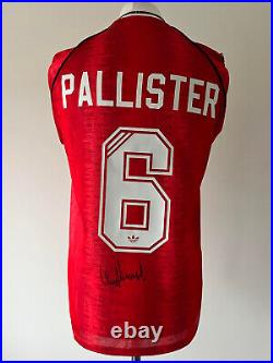 Signed GARY PALLISTER Retro Shirt Manchester United PROOF/COA