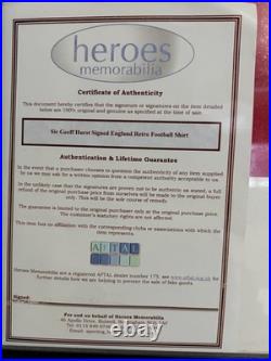 Signed Geoff Hurst 1966 Shirt & Programmes England