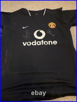 Signed Giggs and Gary Neville Manchester United Shirt
