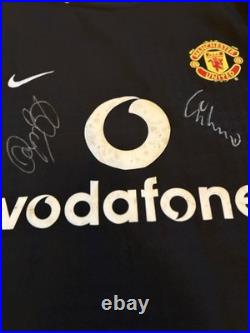 Signed Giggs and Gary Neville Manchester United Shirt