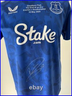Signed ILIMAN NDIAYE Shirt Everton Farewell Goodison Shirt EXACT PROOF/COA