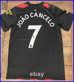 Signed Joao Cancelo Manchester City 22/23 Away Shirt Proof Portugal
