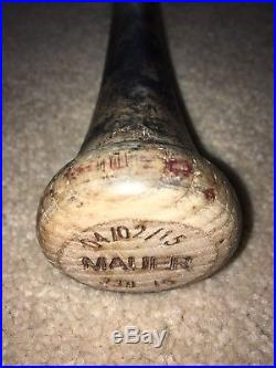 Signed Joe Mauer Game Used Rawlings Bat Minnesota Twins MLB Authenticated AUTO