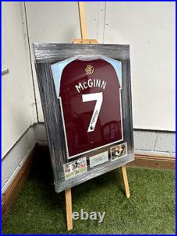 Signed John Mcginn Shirt with COA and PROOF