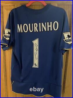 Signed Jose Mourinho Premier League Chelsea Shirt with COA