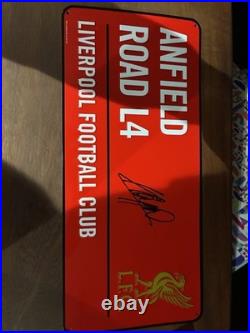 Signed Jurgen Klopp Street Sign With COA