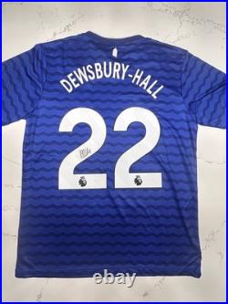 Signed Keenan Dewsbury-hall Everton Fc Shirt Coa Premier League