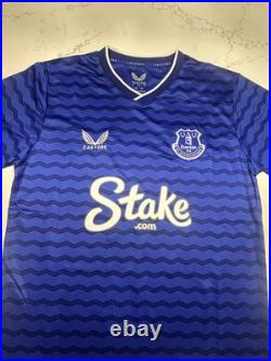 Signed Keenan Dewsbury-hall Everton Fc Shirt Coa Premier League