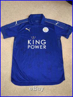 Signed Leicester City Shirt Community Shield Final 2016