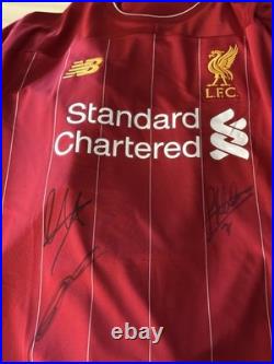 Signed Liverpool Shirt, Trent, Origi And Milner champions shirt
