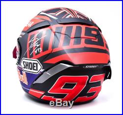 Signed Marc Marquez Helmet Shoei X Spirit 3 & Used Visor 2019 MotoGP