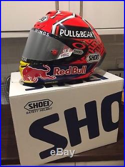 Signed Marc Marquez Shoei X-spirit 3 Hand Painted Helmet. Stunning