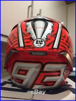 Signed Marc Marquez Shoei X-spirit 3 Hand Painted Helmet. Stunning