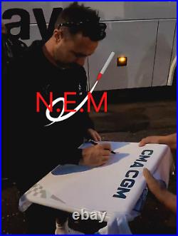 Signed OLYMPIQUE MARSEILLE Shirt by 11 Proof/COA Kondogbia Hojbjerg Rongier